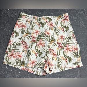 Abercrombie & Fitch Women’s Cream/Off White Floral Shorts Size XS